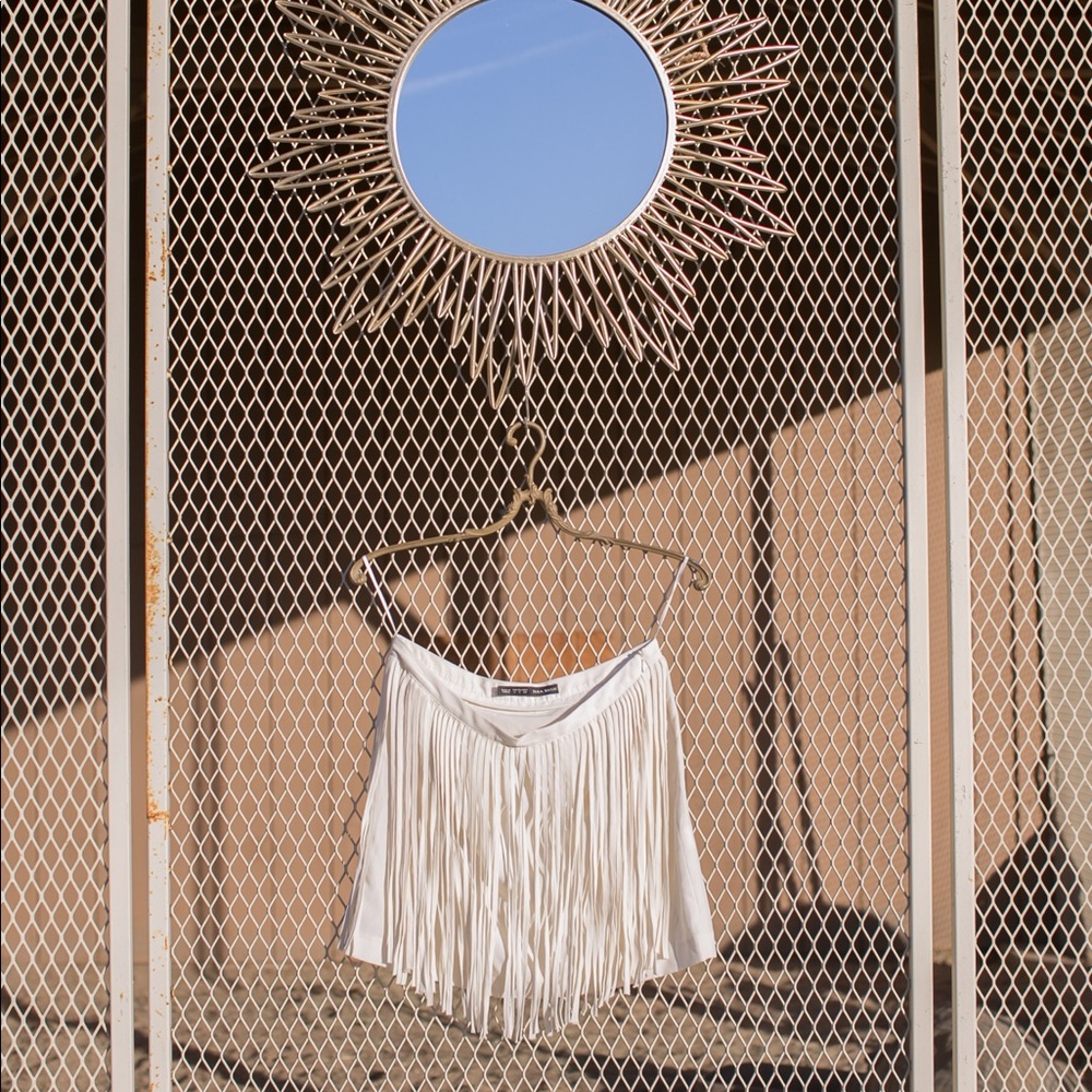 Zara | White fringe | Skirt